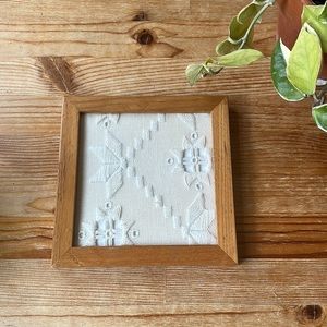 Vintage Framed Embroidered Fabic